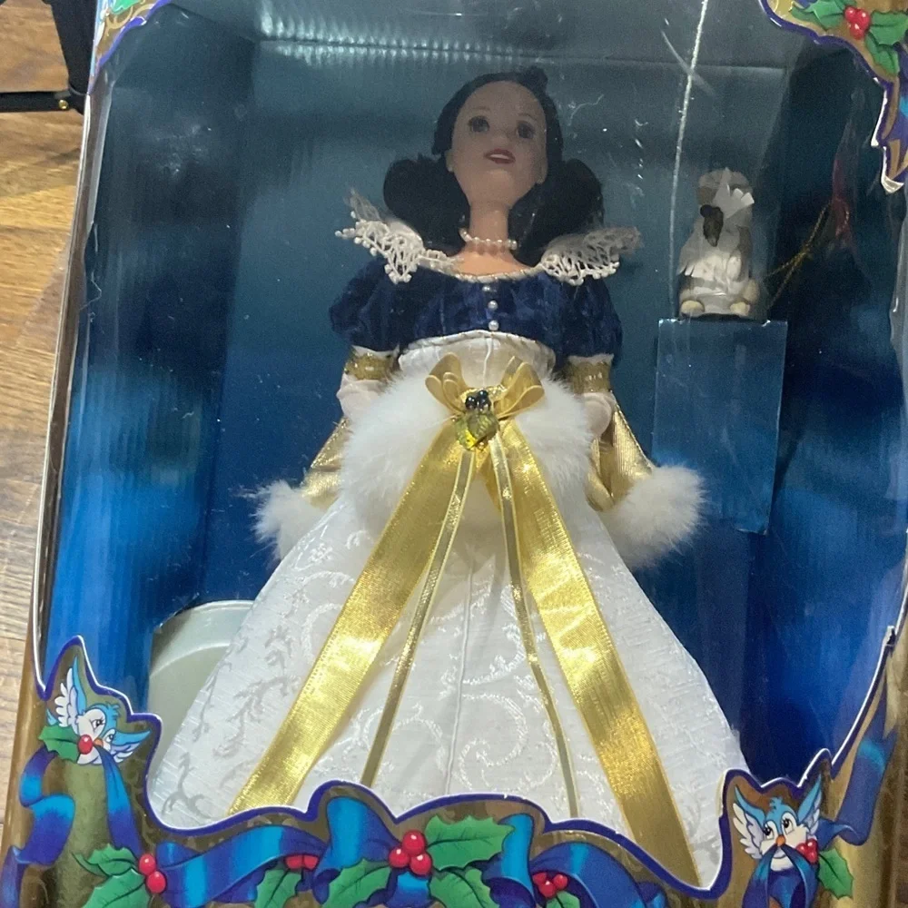 Disney Snow White Holiday Collection Barbie in Elegant Blue and White Gown